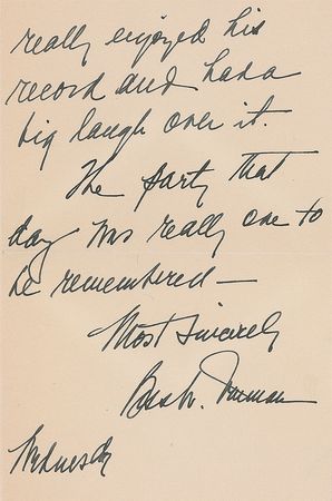 Lot #124 Bess Truman - Image 1
