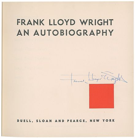 Lot #904 Frank Lloyd Wright: The master architect signs his life story - Image 2