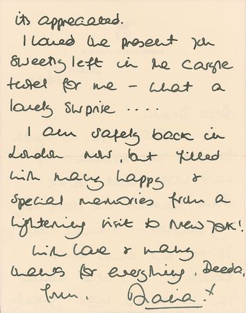 Lot #249 Diana: Highly desirable letter from the altruistic Princess as 79 of her gowns are auctioned off for charity - Image 1