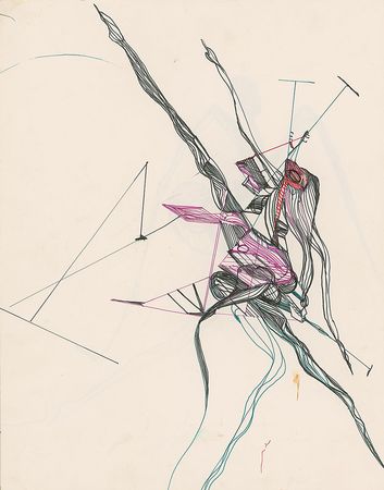 Lot #972 Miles Davis: Colorful and dynamic original Davis artwork - Image 1