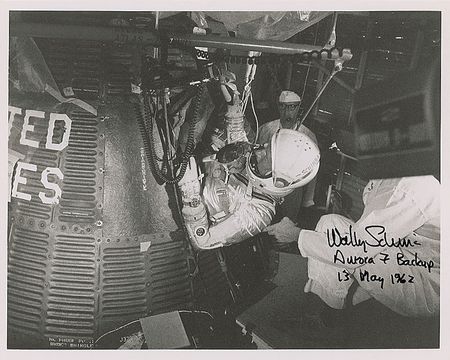 Lot #713 Wally Schirra Signed Photographs - Image 1