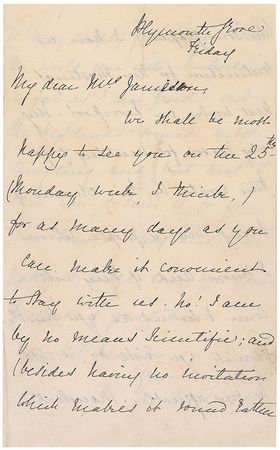 Lot #792 Elizabeth Gaskell Handwritten Letter Signed - Image 3