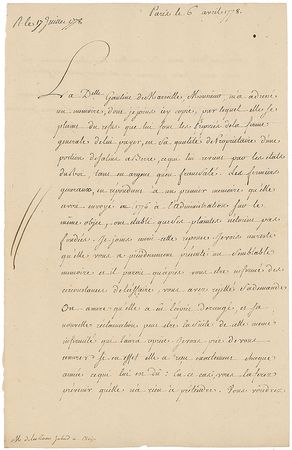 Lot #332 Jacques Necker Signed Letter - Image 2