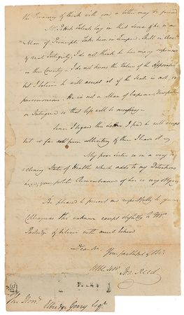 Lot #351 Joseph Reed: Washington’s aide-de-camp sends a lengthy letter to Declaration signer Gerry - Image 1