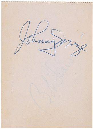 Lot #1421 Baseball: Vintage 1959 autograph book, including Mantle, Ford, and Drysdale - Image 1