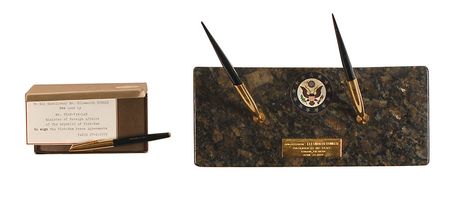 Lot #195 Ellsworth Bunker: The diplomatic years of Ellsworth Bunker,featuring his second Presidental Medal ofFreedom and the Saigon Embassy ceasefire flag - Image 11
