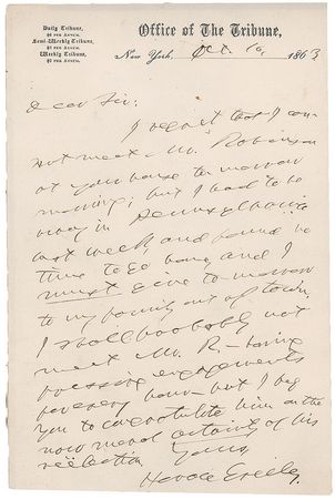 Lot #847 Horace Greeley - Image 1