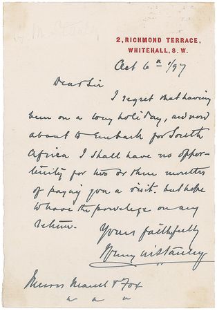 Lot #354 Henry M. Stanley - Image 1