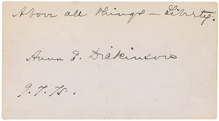 Lot #393 Women's Rights: Anna E. Dickinson - Image 1