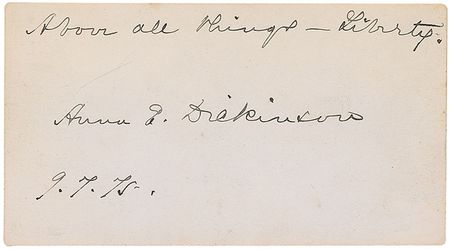 Lot #393 Women's Rights: Anna E. Dickinson - Image 2