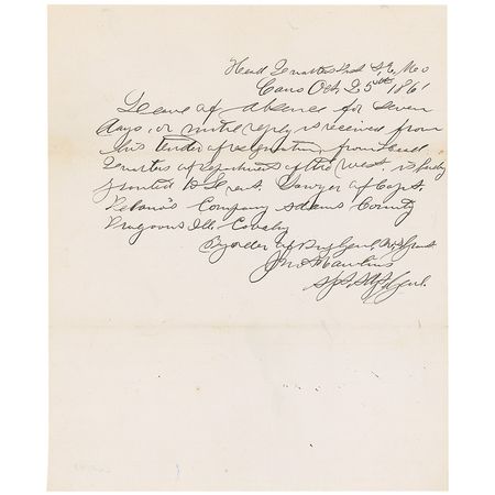 Lot #474 John A. Rawlins - Image 1