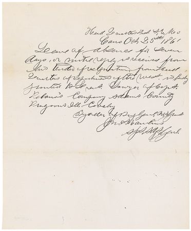 Lot #474 John A. Rawlins - Image 2