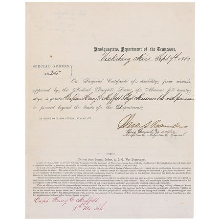 Lot #470 John A. Rawlins - Image 1