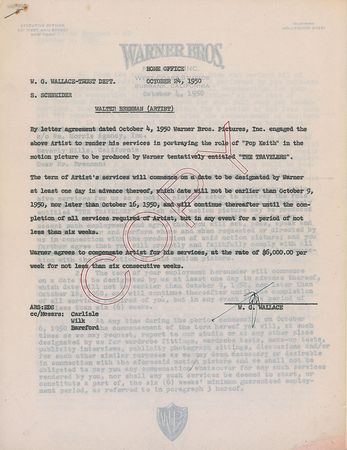 Lot #1036 Walter Brennan - Image 1