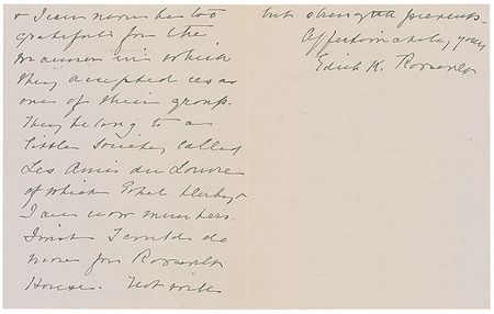 Lot #53 Edith K. Roosevelt - Image 1