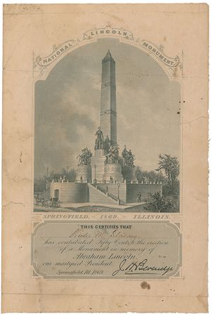 Lot #36 Lincoln Monument - Image 1