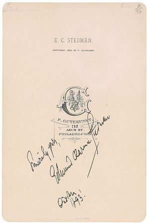 Lot #941 Edmund Clarence Stedman - Image 3