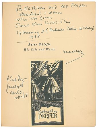 Lot #958 Carl Van Vechten - Image 1