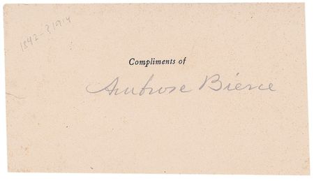 Lot #535 Ambrose Bierce Signature - Image 2