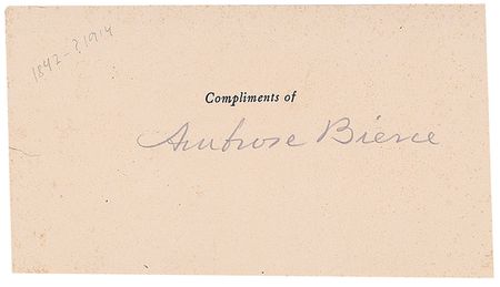 Lot #535 Ambrose Bierce Signature - Image 1
