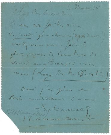 Lot #178 Paul-Henri-Benjamin d'Estournelles de Constant - Image 2