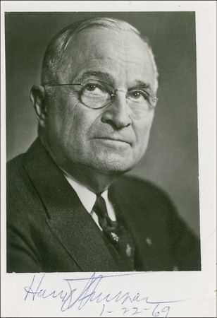 Lot #102 Harry S. Truman Signed Photograph - Image 2