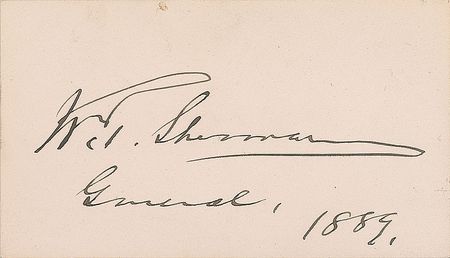 Lot #403 William T. Sherman Calling Card - Image 1