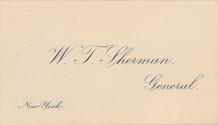 Lot #403 William T. Sherman Calling Card - Image 2