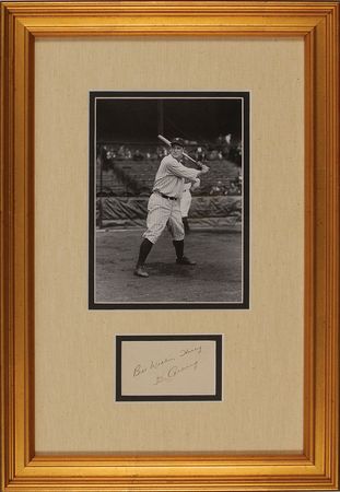 Lot #1385 Lou Gehrig Signature - Image 1