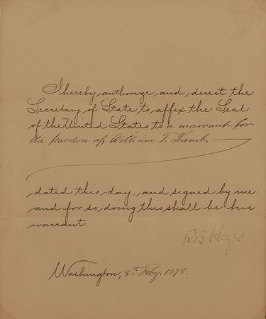 Lot #35 Rutherford B. Hayes Signed Document - Image 2