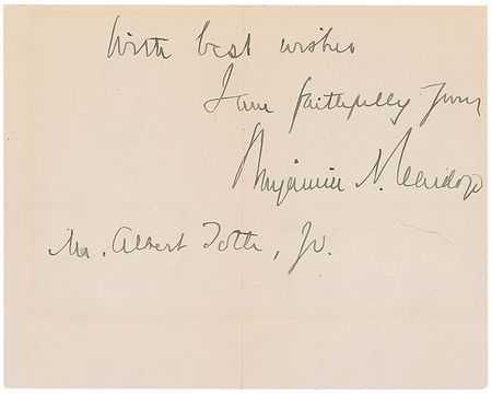 Lot #282 Supreme Court: Benjamin N. Cardozo: “You need not have any disquietude on account of your dream” - Image 3