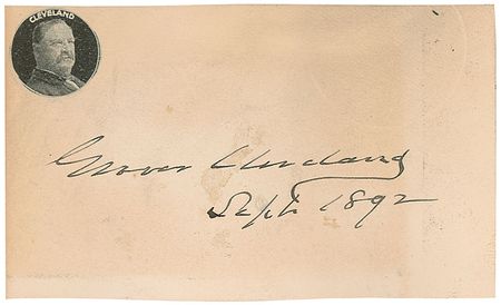 Lot #8 Grover Cleveland and Cabinet Group Lot