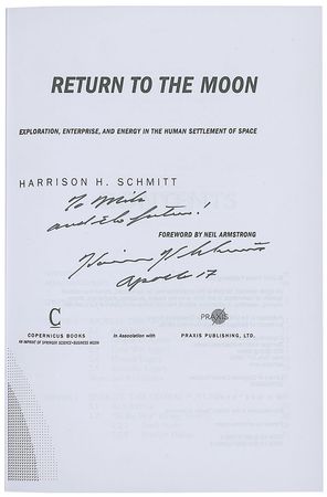 Lot #494 Harrison Schmitt Book - Image 1