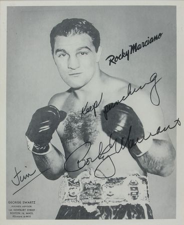 Lot #1393 Rocky Marciano: “Keep punching, Rocky Marciano” - Image 1