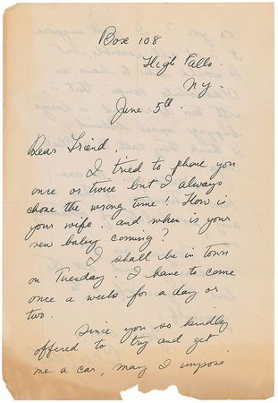 Lot #557 Marc Chagall Handwritten Letter Signed - Image 1