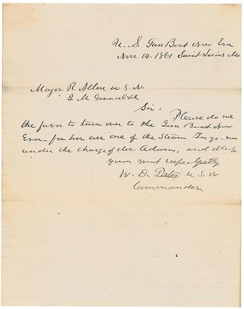 Lot #396 William D. Porter Handwritten Letter Signed - Image 1