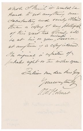 Lot #605 Oliver Wendell Holmes, Sr: “I never saw more than two or three good photographs of American elms” - Image 3