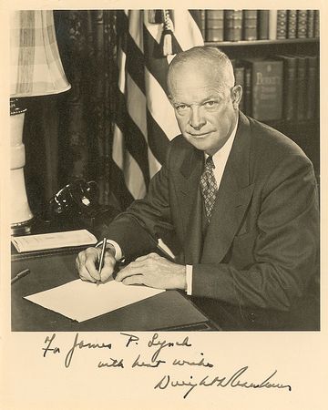 Lot #14 Dwight D. Eisenhower Signed Photograph