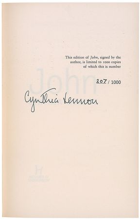 Lot #963 Beatles: Cynthia Lennon Book - Image 1