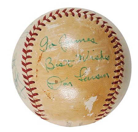 Lot #1541 Mickey Mantle and Celebrities: Vintage baseball from the Mick’s 1956 television appearance - Image 3