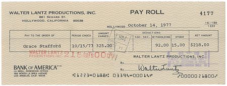 Lot #753 Walter Lantz - Image 1