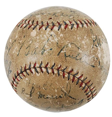Lot #1382 Baseball Legends: Stupendous cast of early ballplayers, with Ruth, Gehrig, Speaker, and more - Image 1