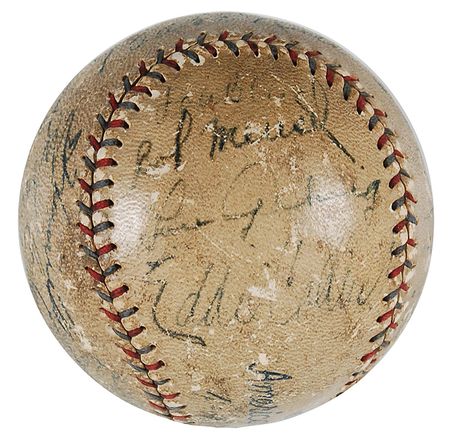 Lot #1382 Baseball Legends: Stupendous cast of early ballplayers, with Ruth, Gehrig, Speaker, and more - Image 3