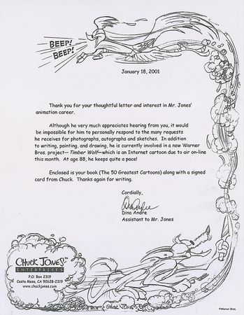 Lot #747 Chuck Jones Signed Photograph - Image 2