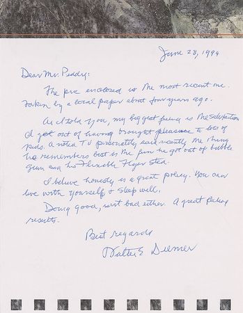 Lot #318 Walter Diemer Handwritten Letter Signed - Image 1