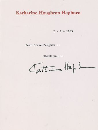 Lot #1334 Katharine Hepburn - Image 1