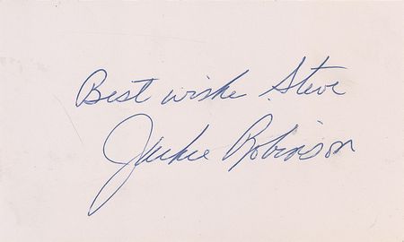 Lot #1399 Jackie Robinson Signature - Image 1