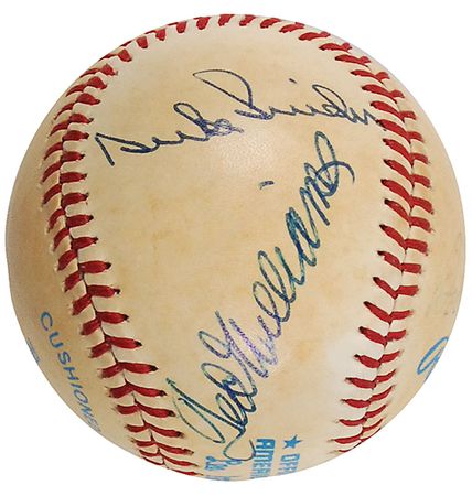 Lot #1422 Baseball Hall of Famers Baseball - Image 2