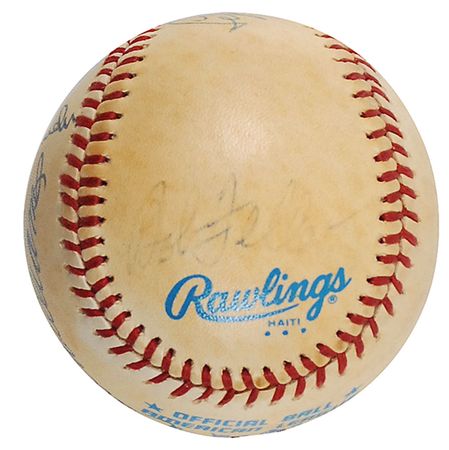 Lot #1422 Baseball Hall of Famers Baseball - Image 4