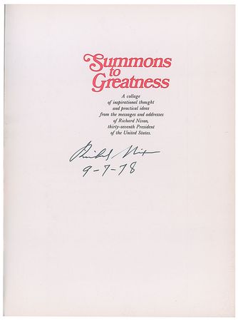 Lot #142 Richard Nixon Book - Image 1